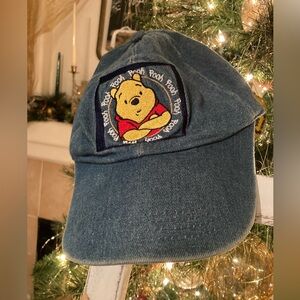 Vintage Blue Winnie the Pooh Bear Cap